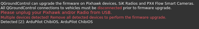 qgroundcontrol 2 pixhawks detected